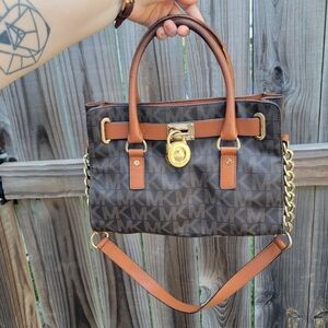 Michael Kors Brown and Tan Handbag